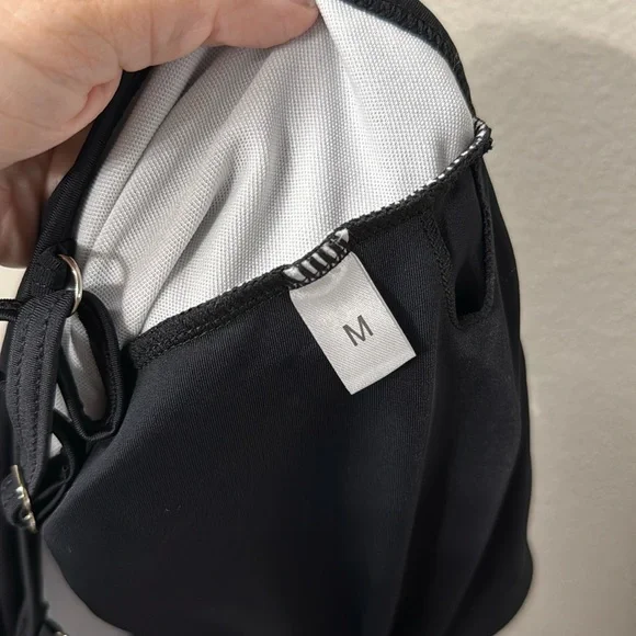 Amazon Cutout Tie Front One Piece Swimsuit - Picture 3 of 11